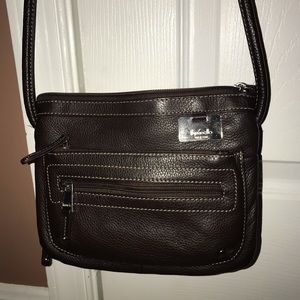 Brown leather crossbody